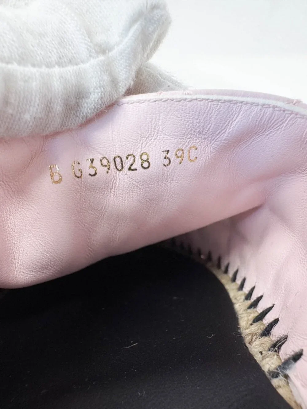 Chanel Pink Leather Espadrilles